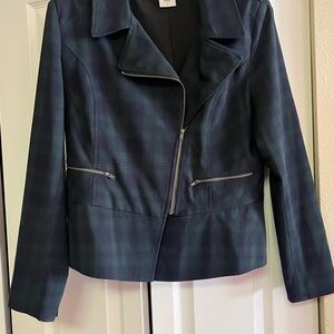 CAbi Dark Plaid Blazer